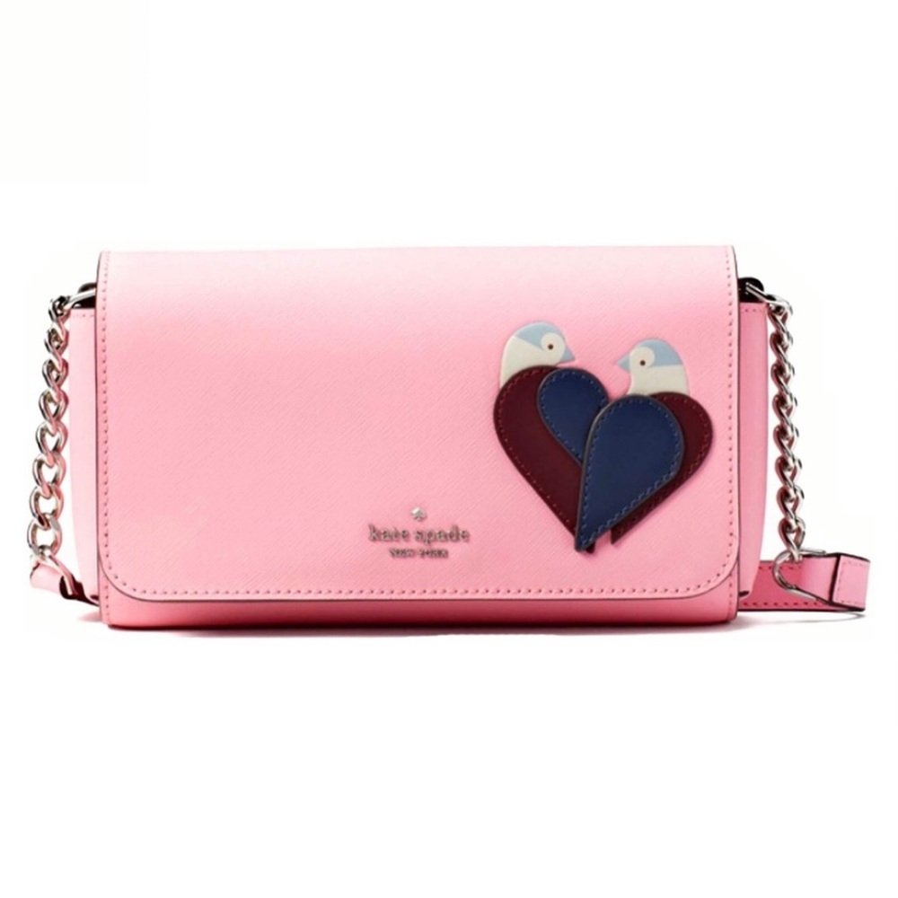 Kate Spade Pink “Love Birds” Appliqué Crossbody - Picture 9 of 13